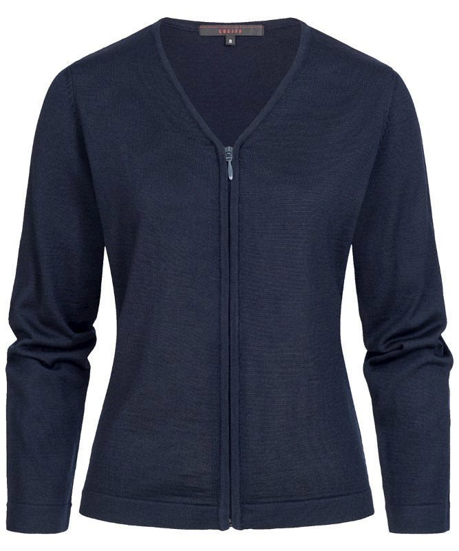 GREIFF 6052 Vest met V-hals en rits dames