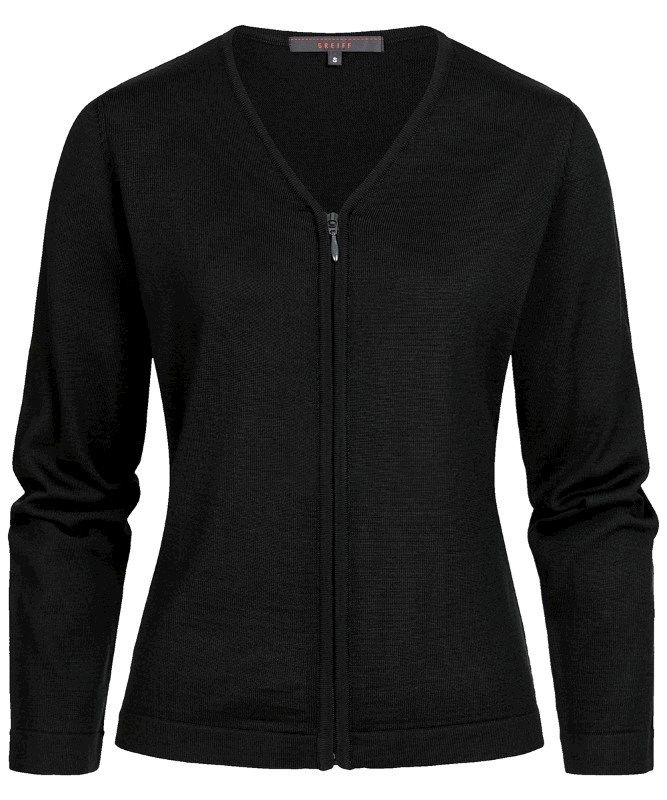 GREIFF 6052 Vest met V-hals en rits dames